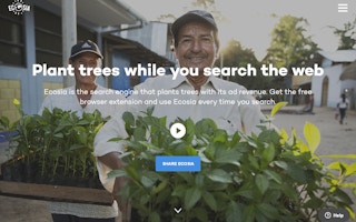 Ecosia search engine home page