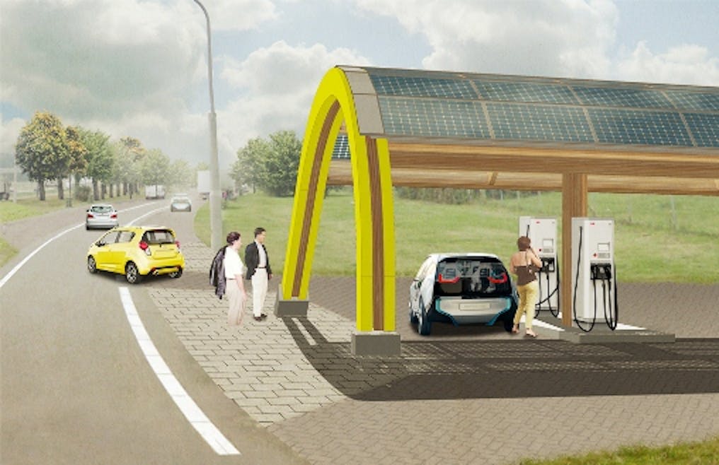 ABB Fastned electric vehicle charging station