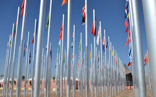 flags of nations at COP22