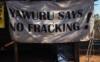 Yawuru anti fracking protest sign