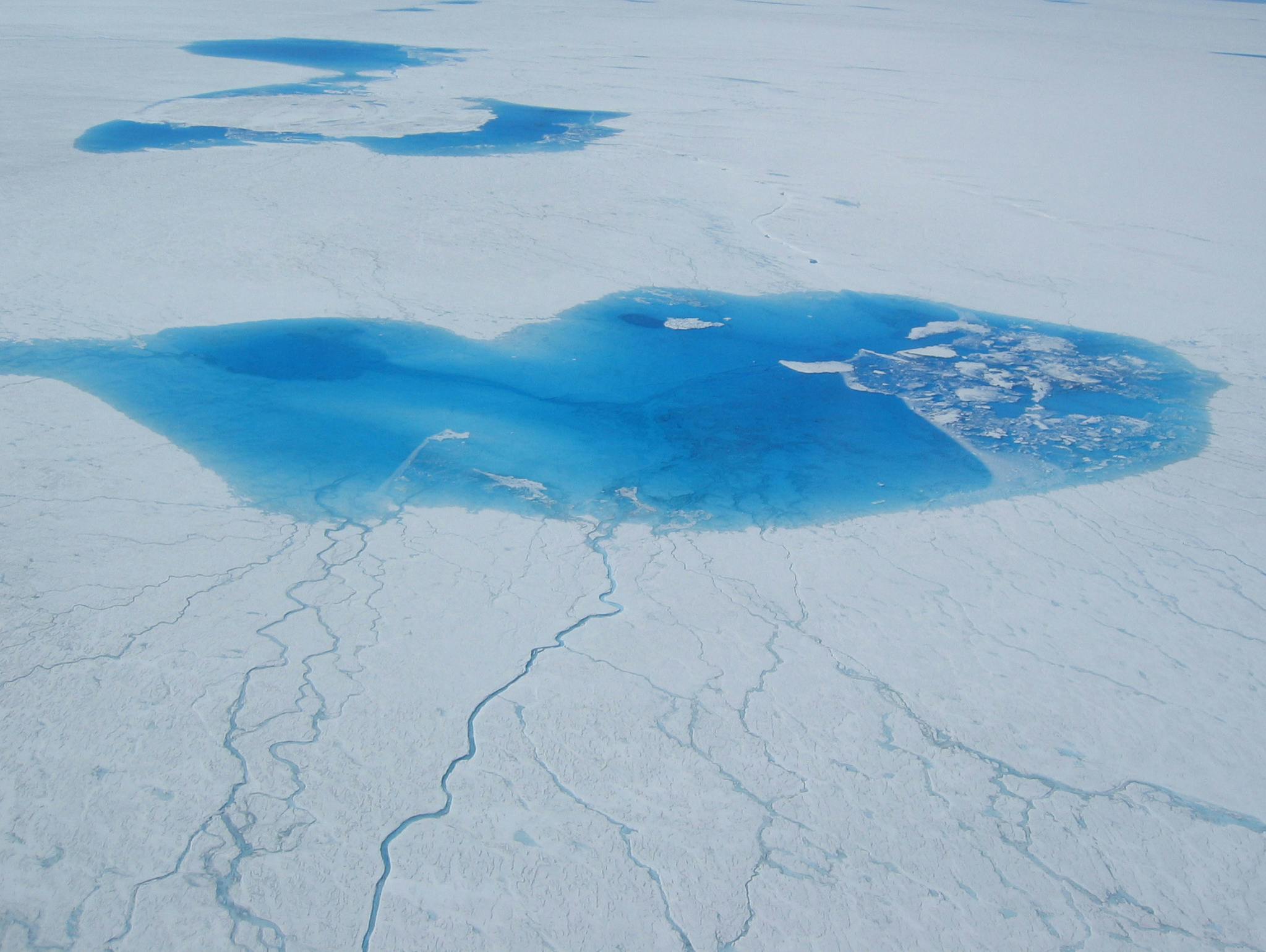meltwater lake greenland