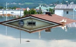 Flooded German home