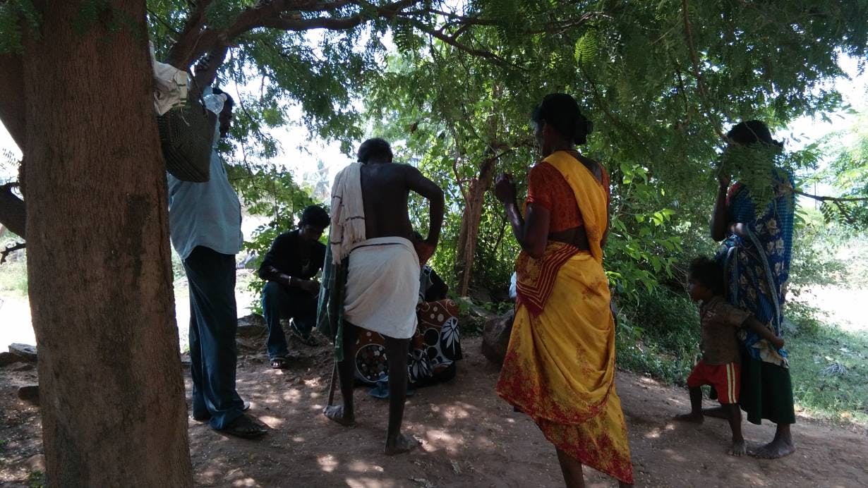 Indian tribal family
