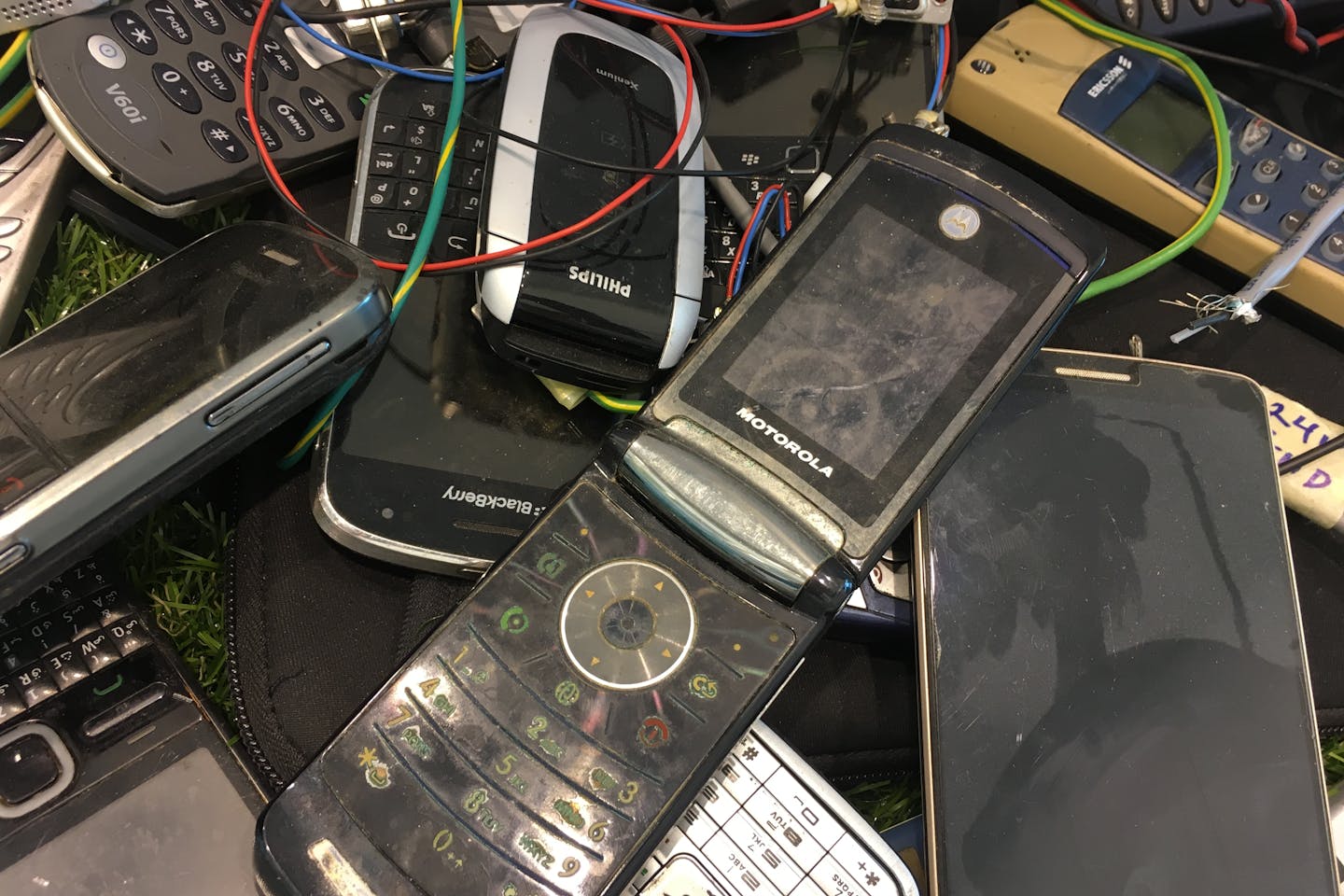Used consumer electronics at the Virogreen e-waste recycling plant in Singapore. Image: Eco-Business