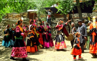 Kalash people having a festival