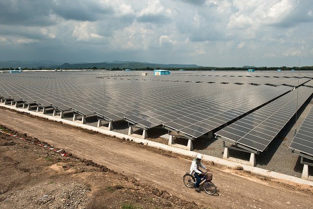 Lopburi solar power plant, central Thailand