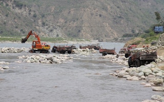 Mining in Poonch river