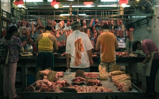 meat stall in HK