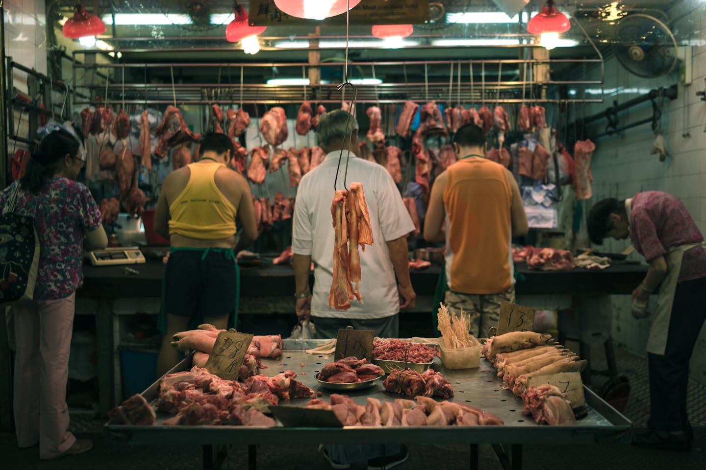 meat stall in HK