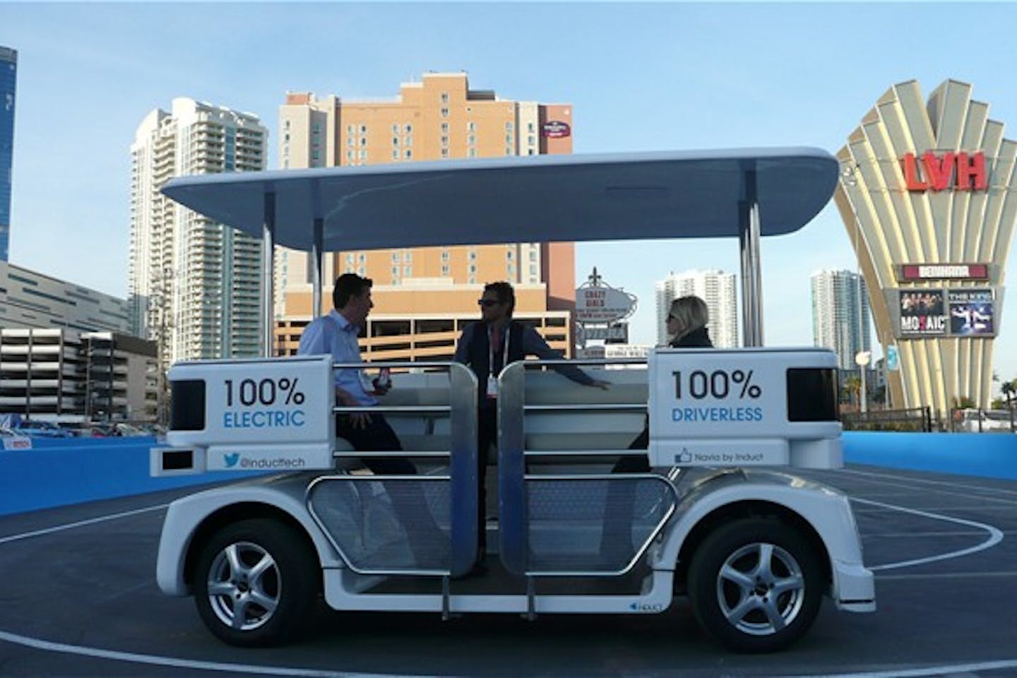 Driverless shuttle in Las Vegas