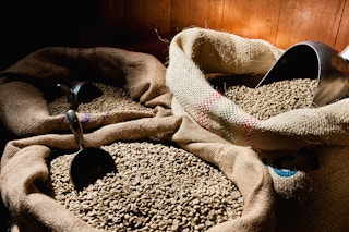 bags of peruvian coffee beans