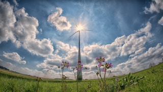 wind turbine on prairie