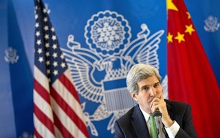 US Secretary of State John Kerry on climate talks