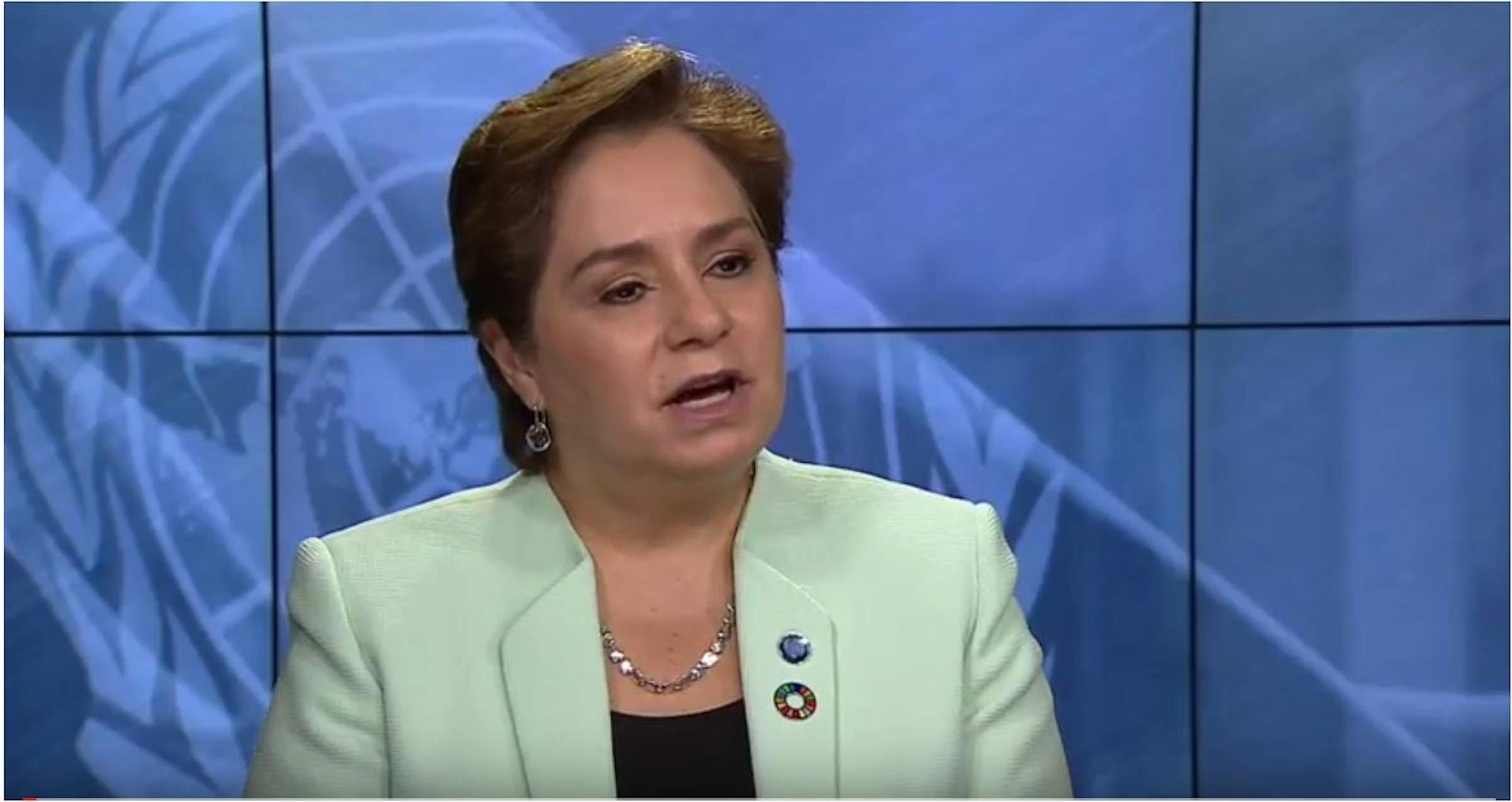 Screen Grab: Patricia Espinosa August 3 interview on Climate Change