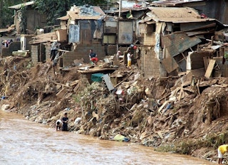 flood slum area manila