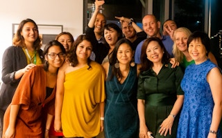 The Eco-Business team and friends celebrate EB's 10th anniversary