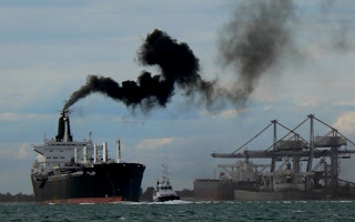 shipping industry emission