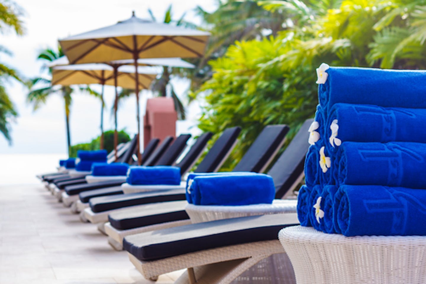 towels hotel pool