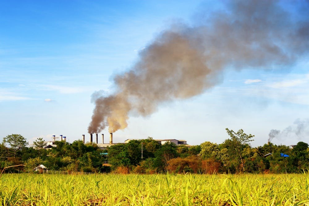 emissions factory near farm