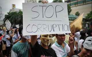 corruption protest thailand