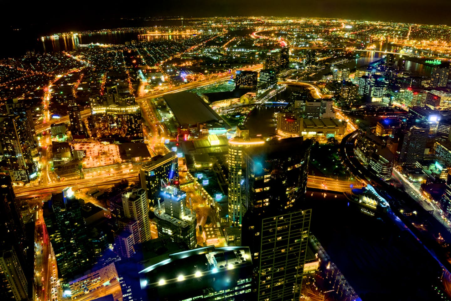 melbourne night view
