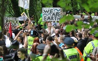 anti fracking protest uk
