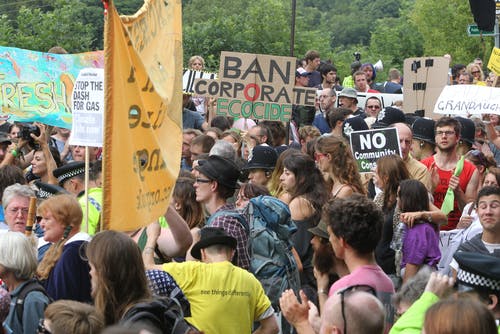 UK anti frack protest