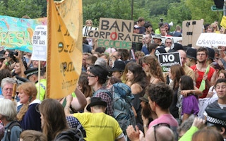 UK anti frack protest