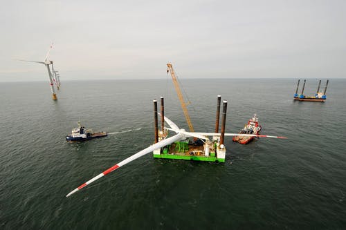 setting up wind farm