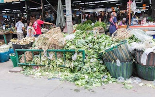 thai market vege waste