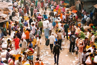 india street scene