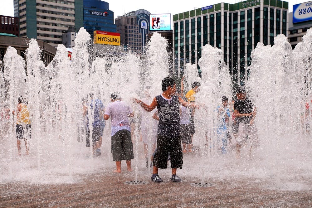 seoul sk public fountain