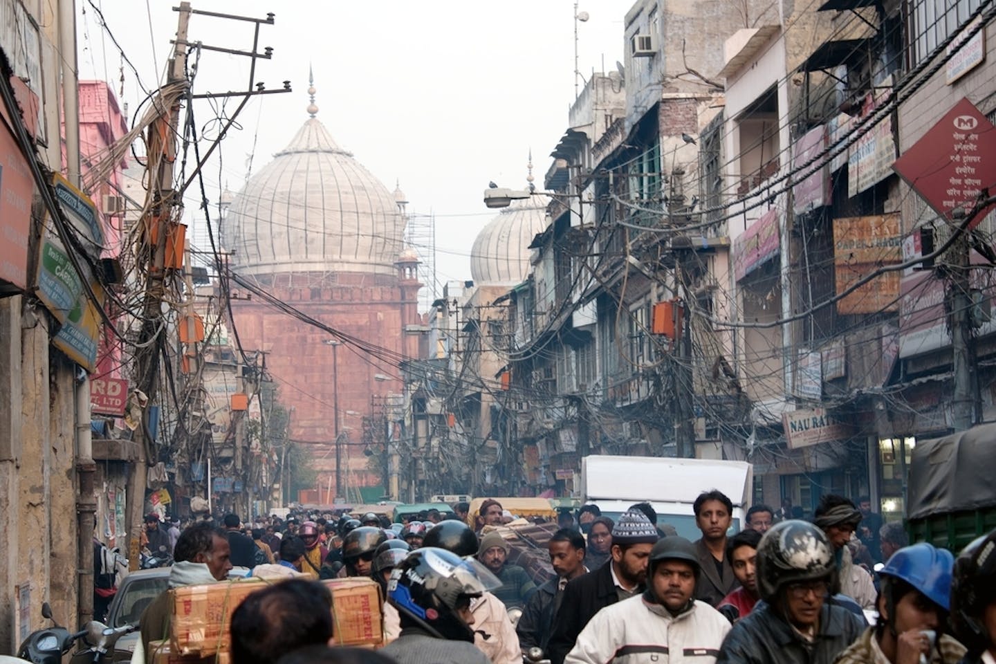 delhi crowded street