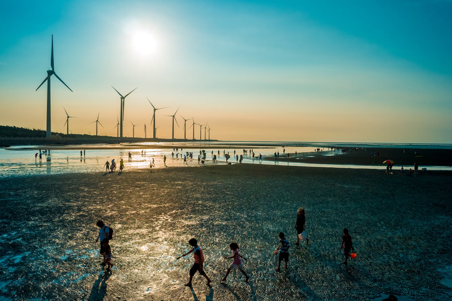children wind turbines taiwan