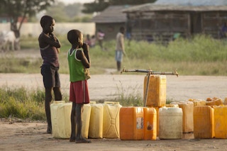 children sudan water
