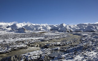 melting glacier tibet