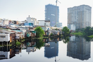 slums and high rise saigon