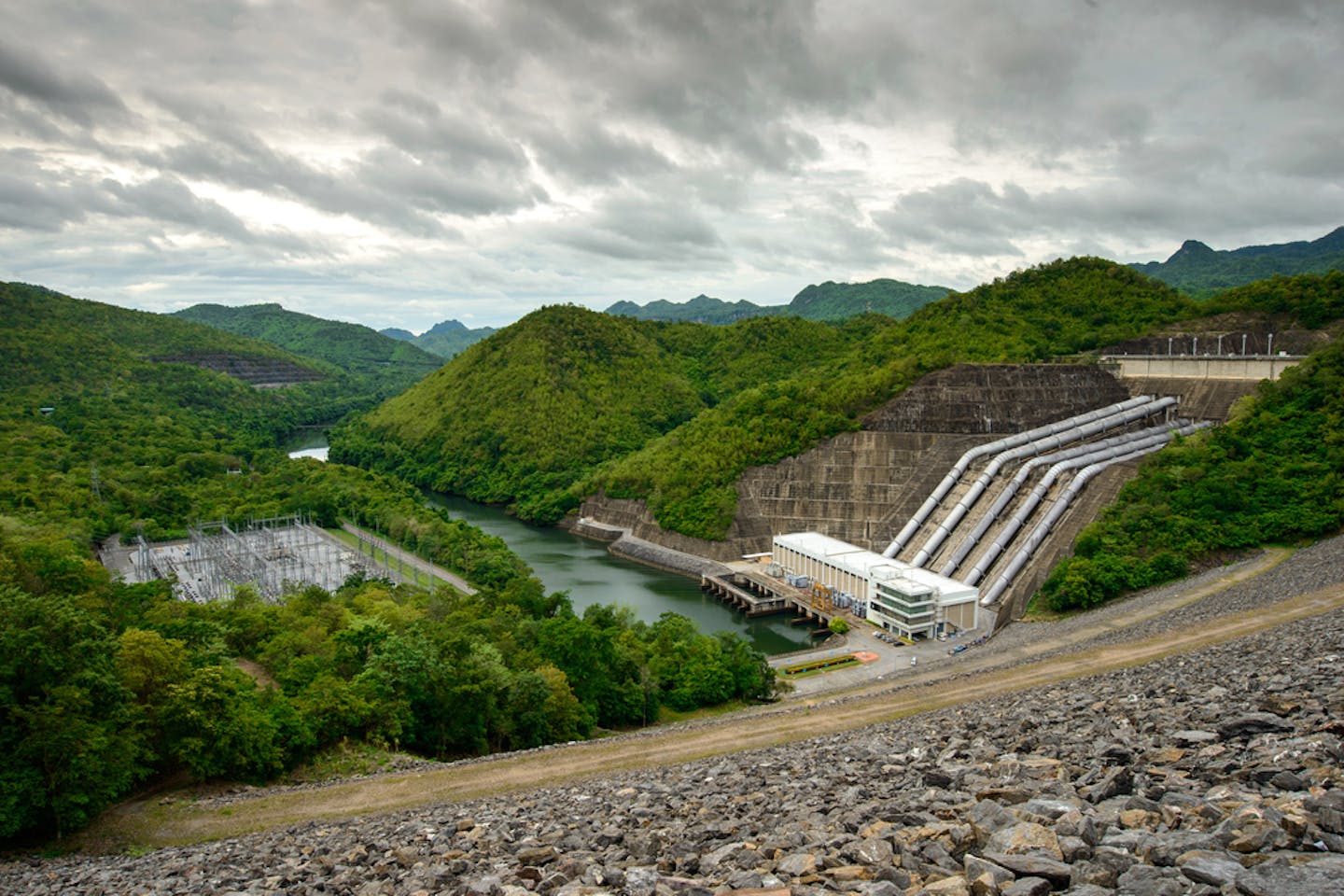 Kanchanaburi dam thailand