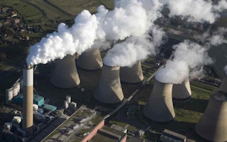 coal fired plant emissions aerial