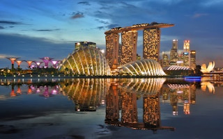 singapore brightly lit