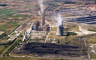 fossil fuel coal plant aerial