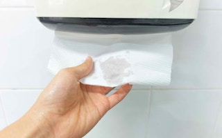 drying hand bathroom