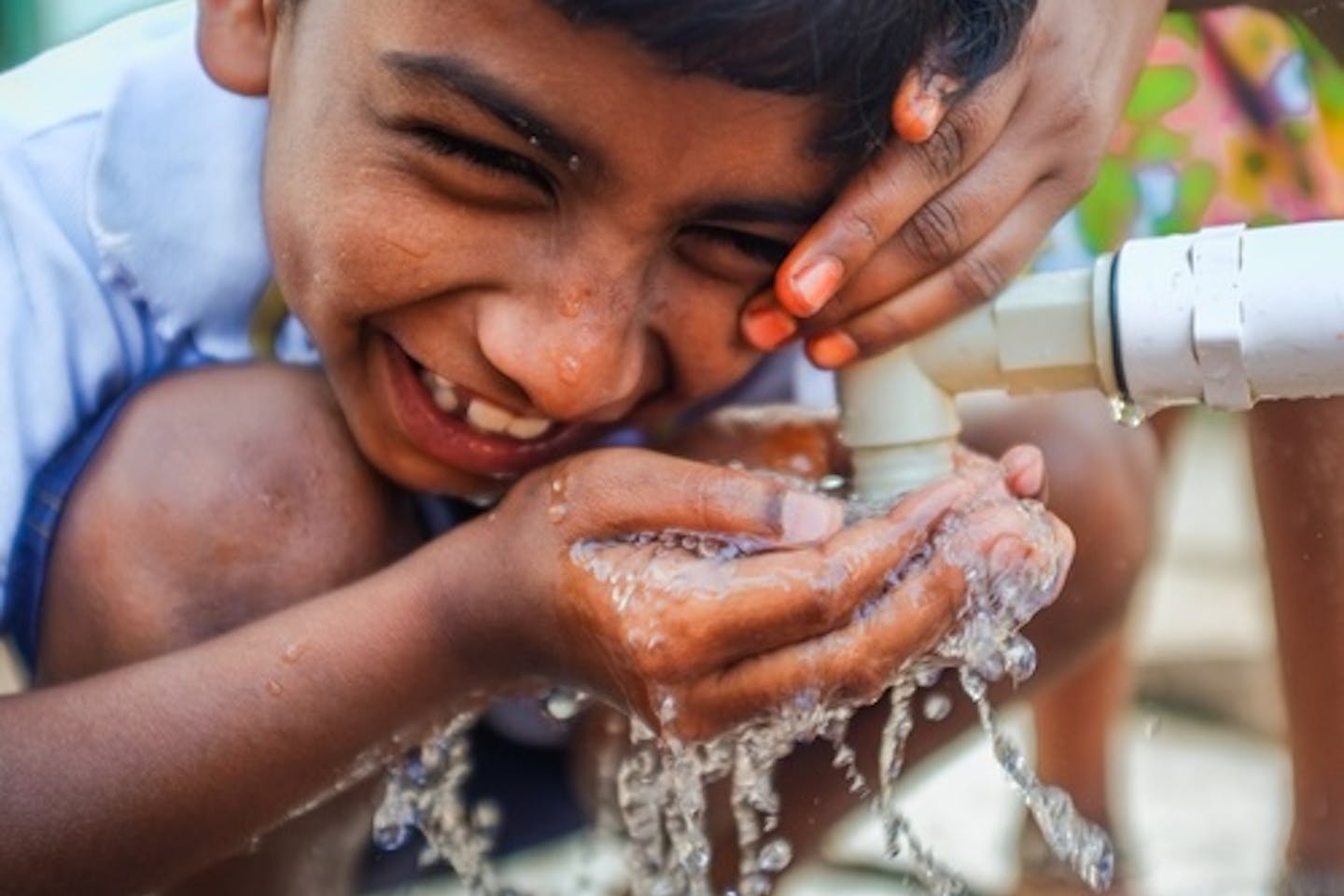 drinking water boy india