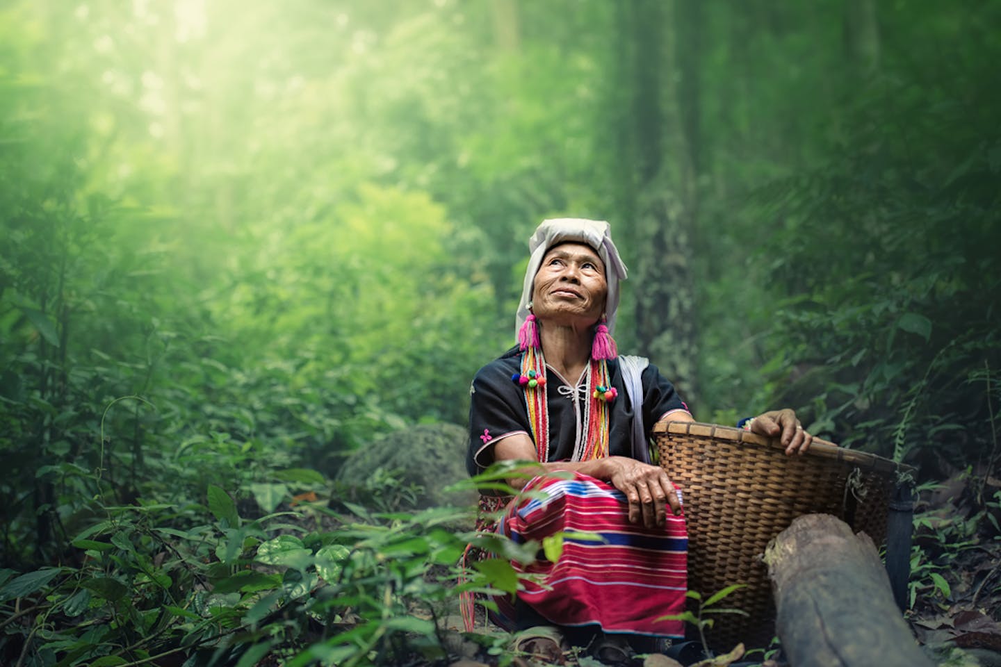 karen woman forest traditional