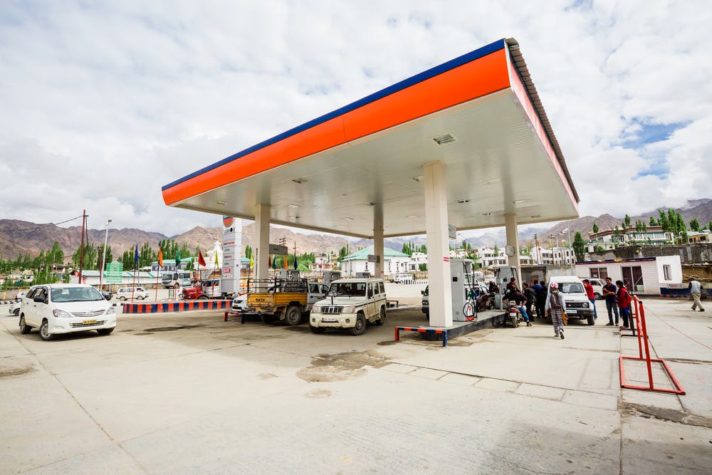 petrol station ladakh india