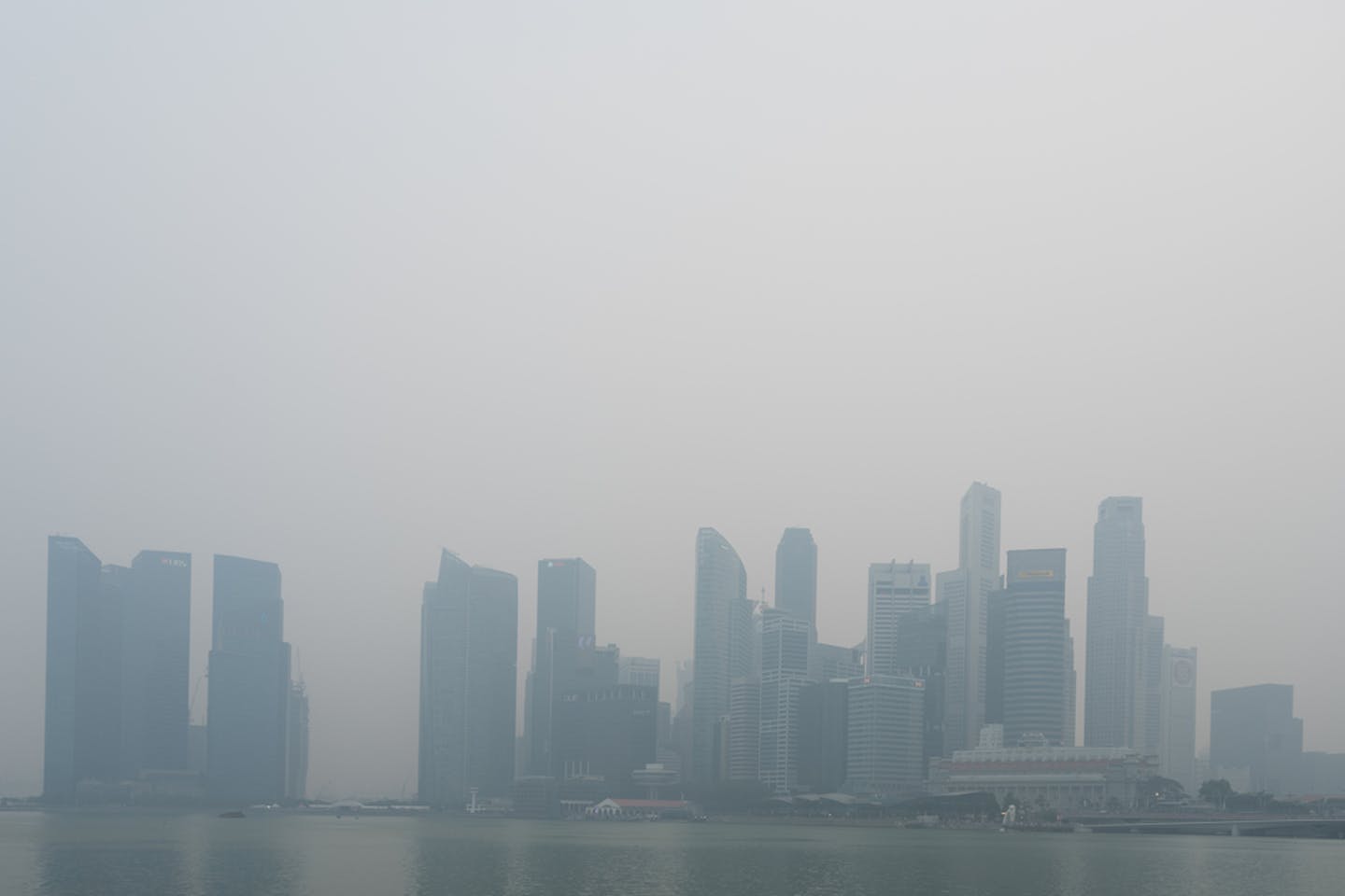 haze singapore's CBD skyline