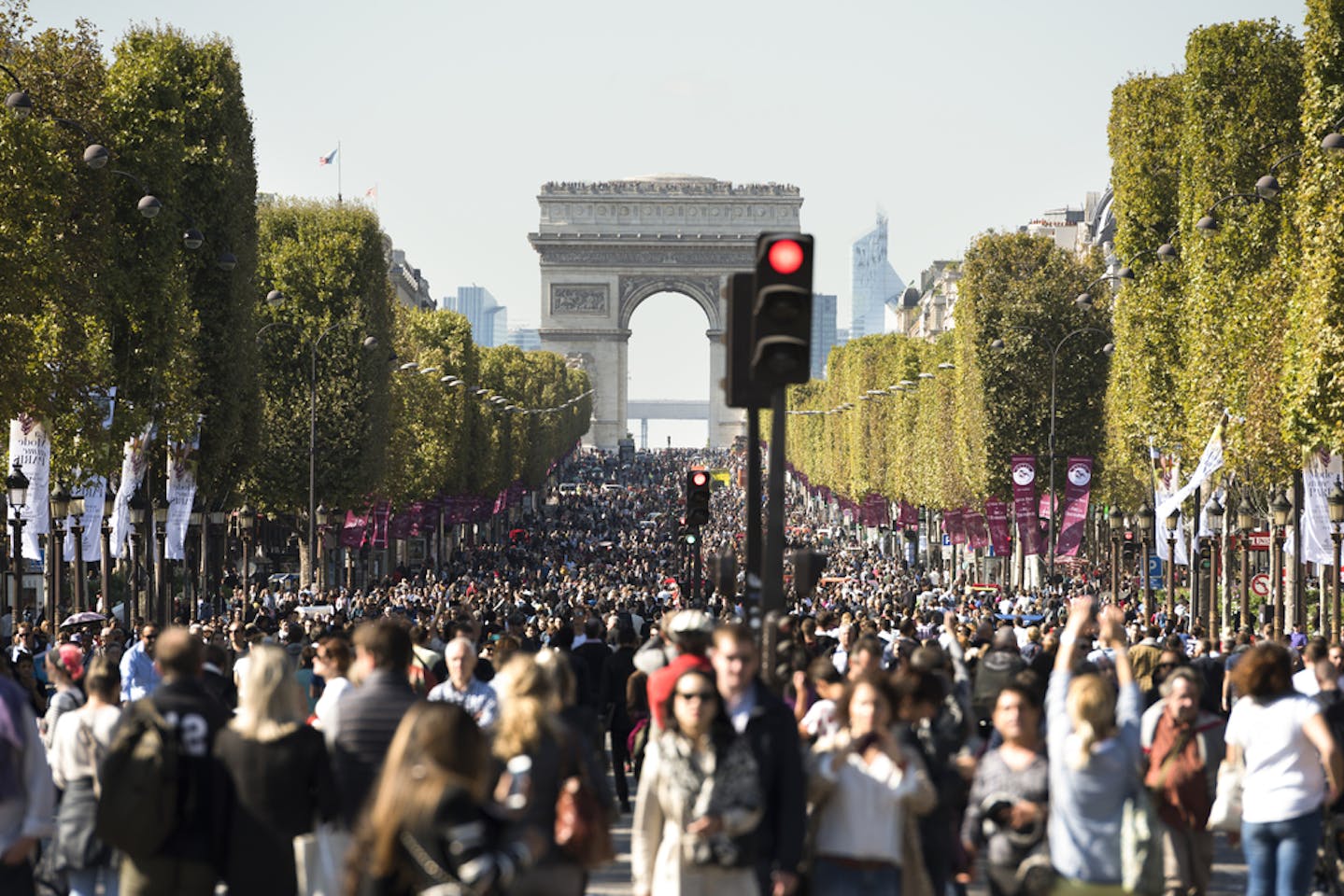 PARIS, FRANCE - MAY 13: Champs-Elysees Street View On May 13, 2015