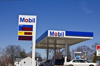 Mobil gas station