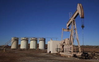 Oil wells in the desert