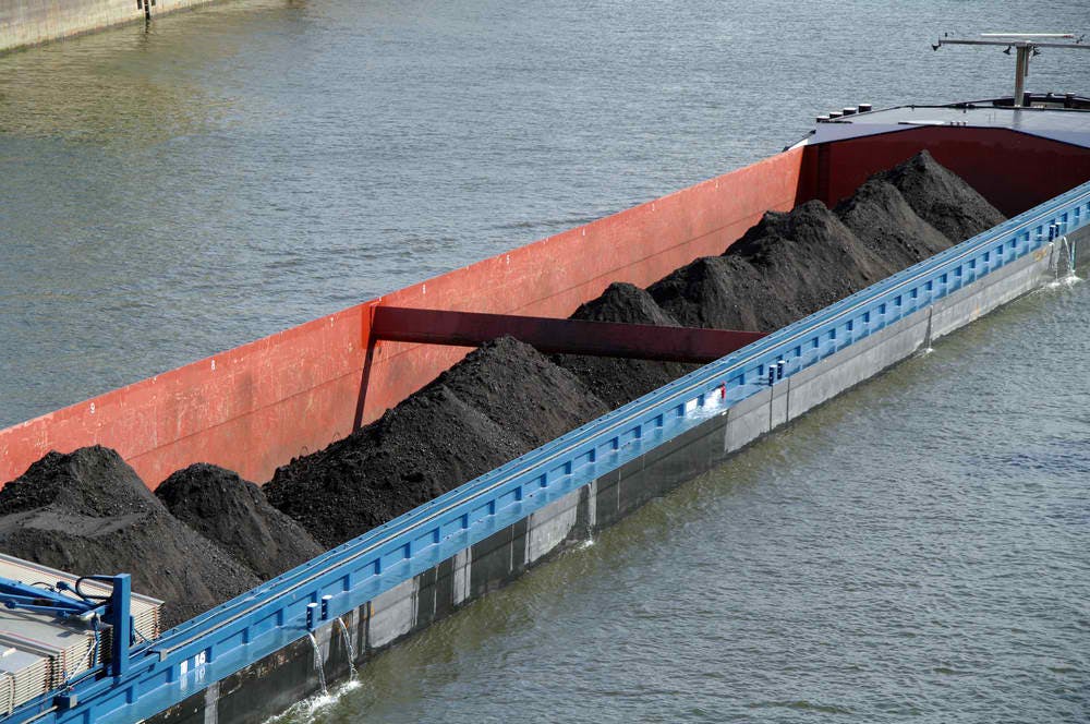 coal barge river